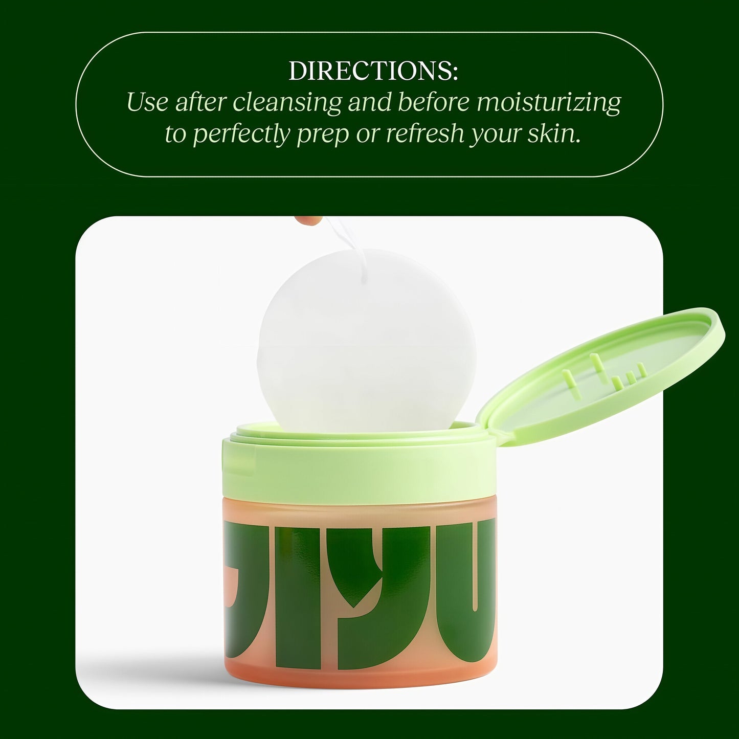 JiYu Toning Polish Pads - Korean Skincare for Dark Spots,Wrinkles & Dull Skin - Hydrating Facial Treatment with Snail Mucin, Niacinamide, Peptides & Centella - 100 Count