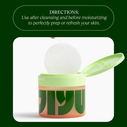 JiYu Toning Polish Pads - Korean Skincare for Dark Spots,Wrinkles & Dull Skin - Hydrating Facial Treatment with Snail Mucin, Niacinamide, Peptides & Centella - 100 Count