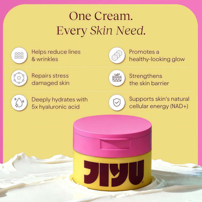 JiYu NAD+ Hydrating Face Moisturizer - Korean Anti-Aging Cream for Radiant, Firm & Smooth Skin - Deeply Hydrating &Brightening Daily Moisturizer Cream for Face and Body, All Skin Types- 50 ml